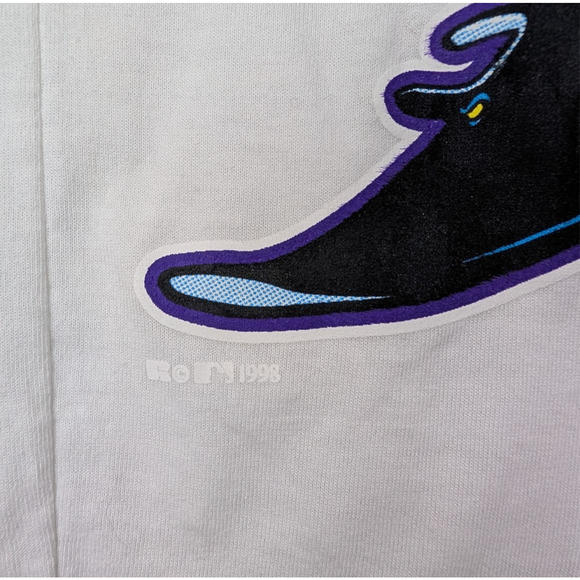 Vintage Tampa Bay Devil Rays Jersey Mens Medium 90s Baseball Russel MLB Sports - Picture 6 of 9